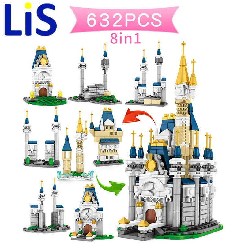 

SY6584 Building Blocks Bricks Anna Cinderella Princess Castle set 71040 Grils Friends series Toys Compatible legoinglys 16008