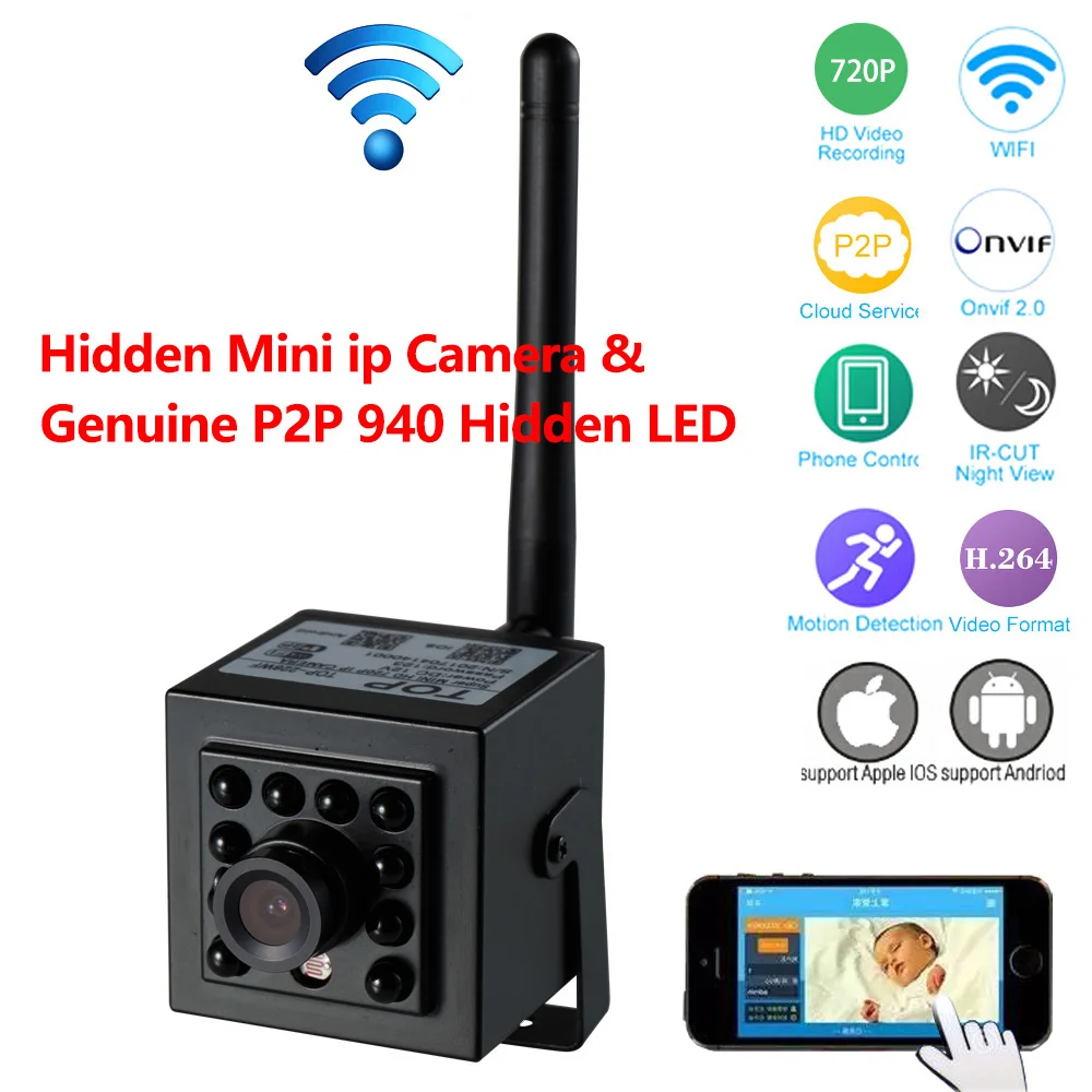 

Mini Camera Wifi HD 720P Wireless Cam Microphone CCTV Audio SD Card P2P Outdoor Support Android iPhone
