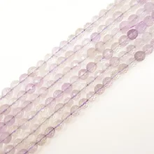 LII Ji Натуральный Аметист Фиолетовый Цвет Аметист 8 мм граненые бусины для DIY ювелирных изделий 15 дюймов