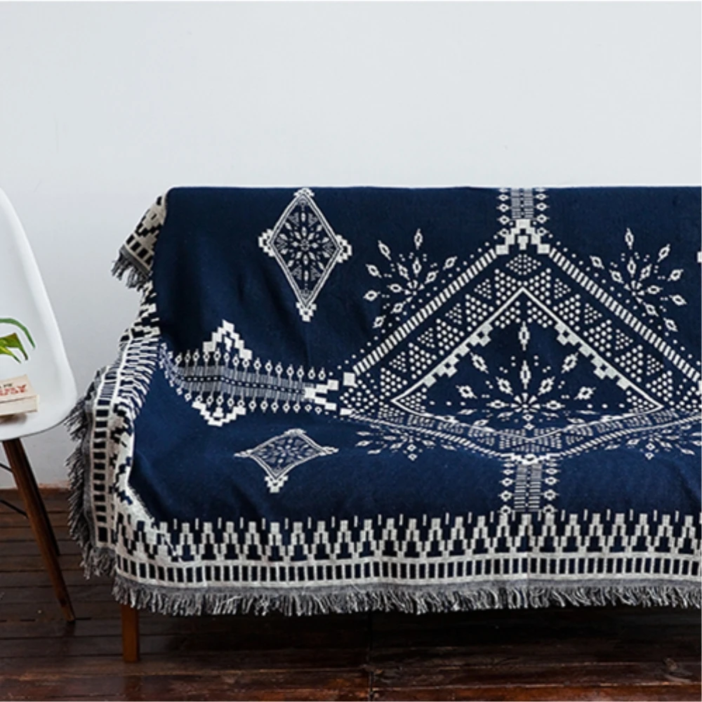

RAYUAN Different Two Faced 100% Cotton Crochet Thread Blanket Throw Sofa Chair Cover Tapestry Bed Lid Carpets Towel
