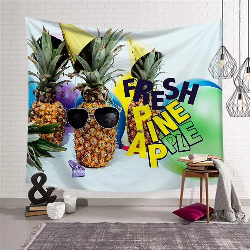 

Nodic Fruit Pineapple Print Tapestry Wall Hanging Hippie Indian Bohemian Bedspread Tablecloth Beach Towel Yoga Mat Home Decor