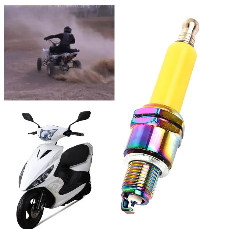 

Vehemo Iridium for Autocycle Spark Plug Motorcycle Spark Plug Scooter Spark Plug ATV Dirt Bike Scooter Moped Ignition GY6 Kart