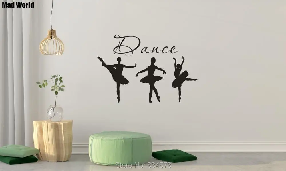 Ballet Dance Three Ballerinas Silhouette 56 82w 1