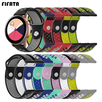 

FIFATA 20/22mm Silicone Strap For Samsung Galaxy Watch Active Smart Watch Band Replacement Bracelet For Amazfit Bip/Pace/Stratos