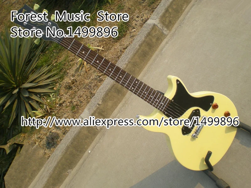 

New Arrival 2015 Junior Single Cut Suneye LP Model Electric Guitar With One P-90 Style Pickup In Milk Yellow