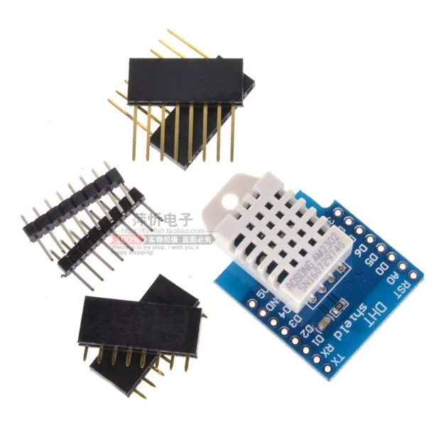 

DHT22 AM2302 Digital Temperature Sensor And Relative Humidity Of Air With D1 Mini To Wemos Shield Module