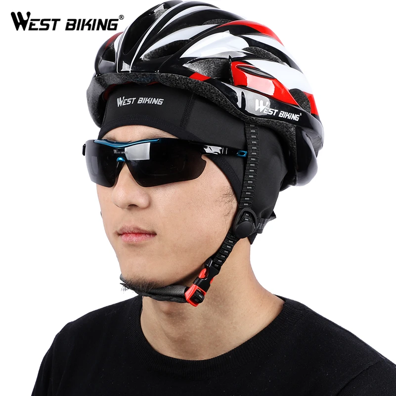 WEST BIKING Winter Fleece Bicycle Caps Windproof Thermal Helmet Liner Men Women Bike Hats Outdoor Running Skiing Cycling Caps