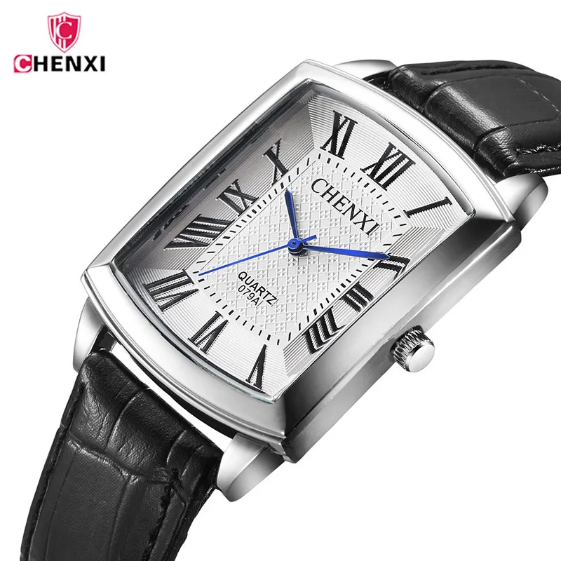 

CHENXI Fashion Casual Men's Watch Lovers Watch for boy Couple Men clock Male Student Leather Waterproof Quartz Wrist Watches 45