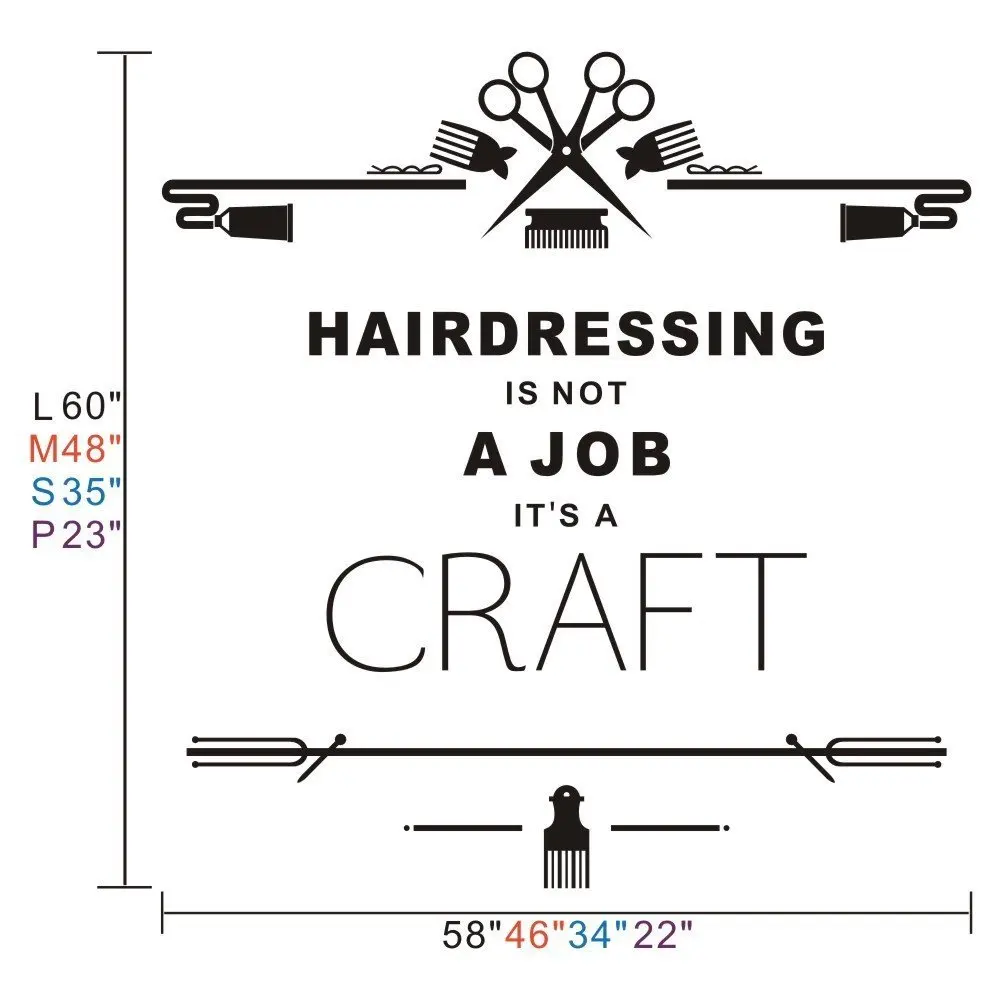 Hair Salon Wall Decal Quote A Craft Barber Shop Beauty Salon Nail Beauty  Art Wall Sticker Teen Room Haircut Hair Shop Decoration|shop decor|wall  decals quotesart wall sticker - AliExpress