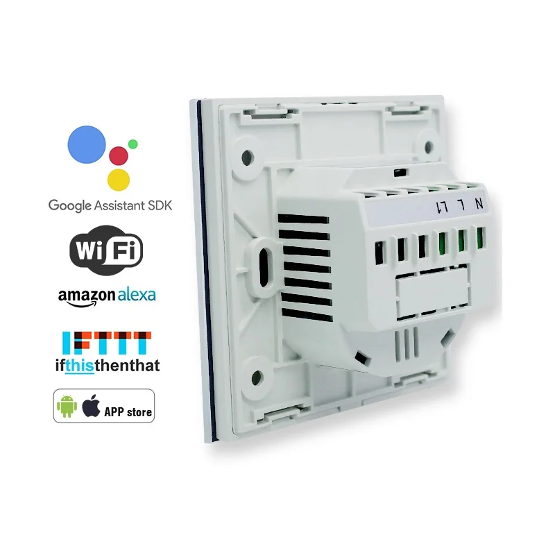 

Touch Switch 220V EU/UK Standard 1/2/3 Gang IOT Wifi Remote Control Smart Light Wall Switch For Android Iphone