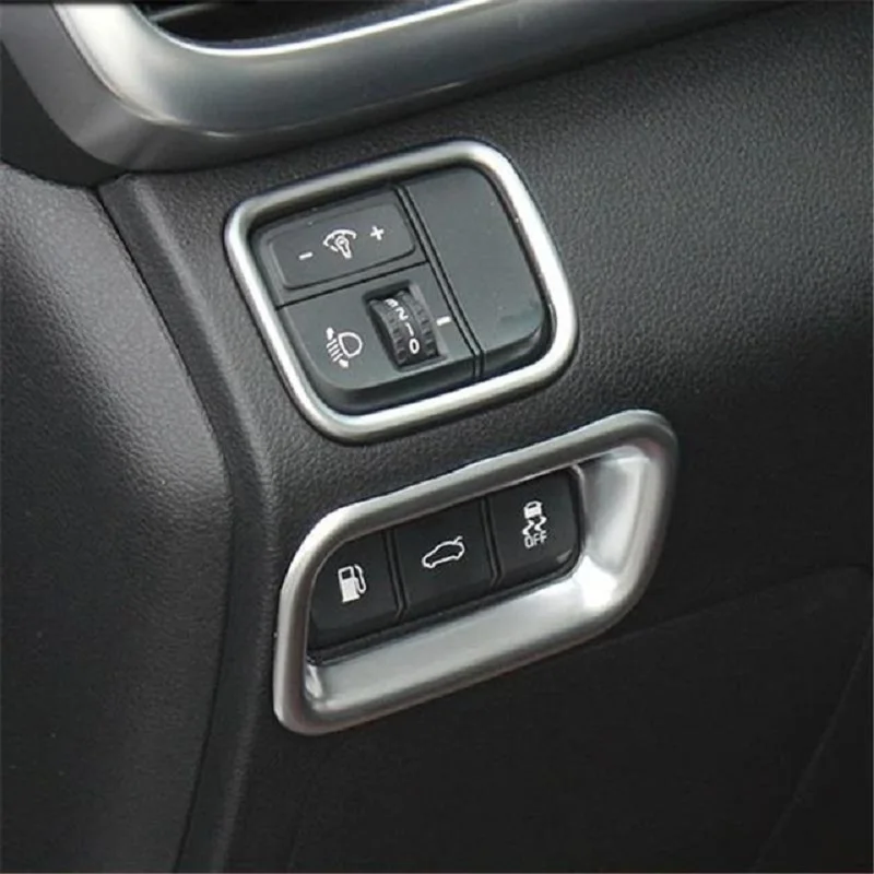 Для Kia K5 2016 2017 2018 интерьер ABS Хром Передняя фара для автомобиля кнопка управления