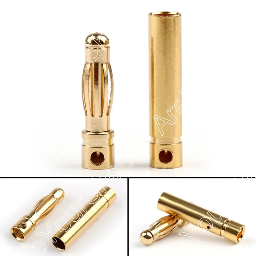 4mm Banana Plug Jack Pin Bullet Connector Copper For RC