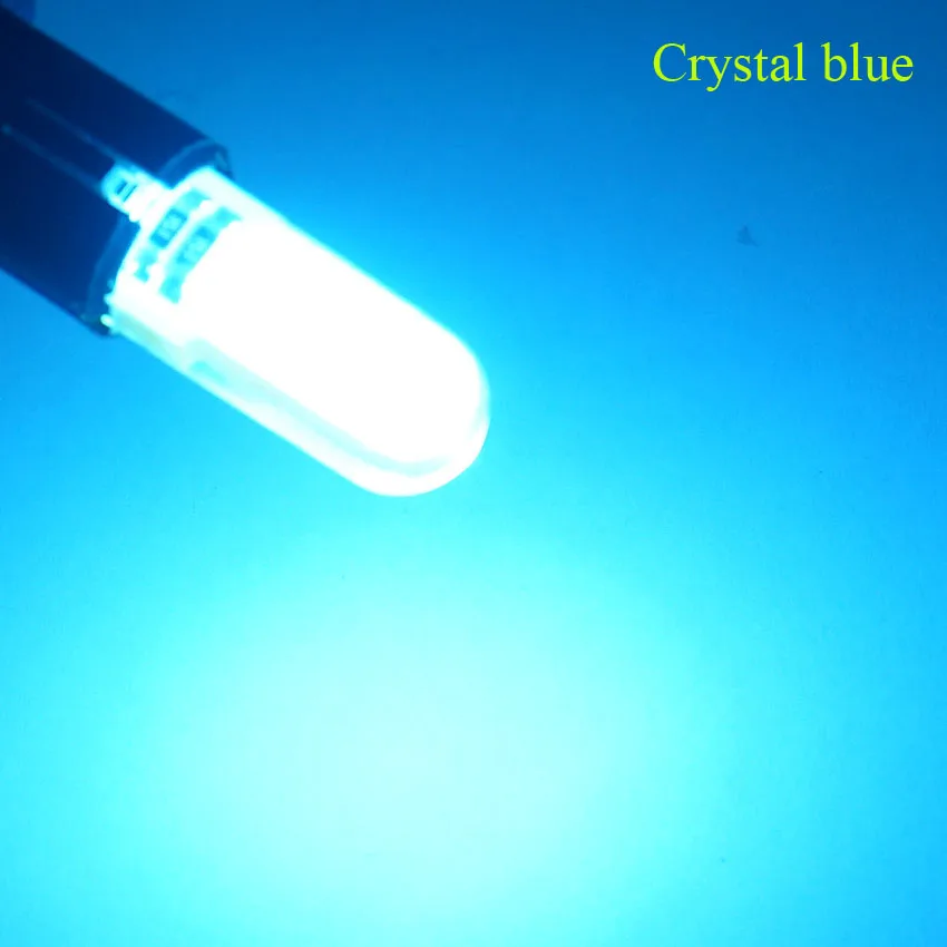 2 шт T10 W5W 194 147 501 COB 12 Светодиодный силиконовый водонепроницаемый клиновидный светодиодный габаритный автомобильный фонарь для чтения, купольная лампа, автомобильная парковочная лампа, DC 12V - Испускаемый цвет: Кристально-синий