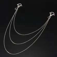 Серебряные наручники, ниппельные кольца, длинная цепочка, нержавеющая сталь, пирсинг для тела, Дамская мода, прокол, кристалл, стразы, ювелирные изделия