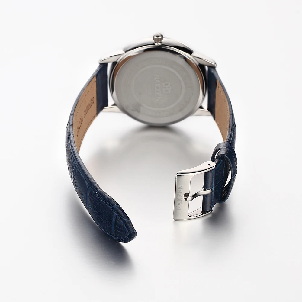 Nakzen Роскошные кварцевые мужские часы со стальным ремешком кожаные водонепроницаемые часы мужские повседневные спортивные крутые часы подарок Relogio Masculino
