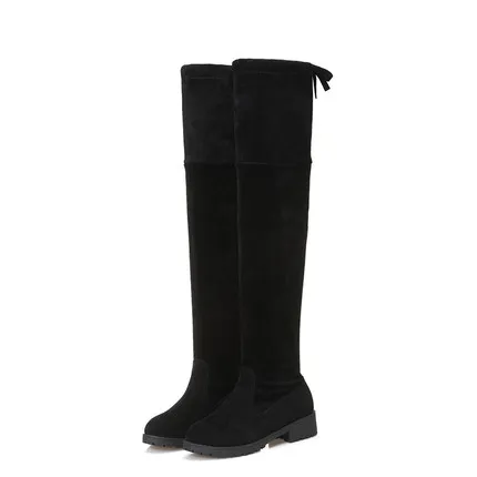 

2018 new flat bottom high boots small pepper over the knee boots women's boots.