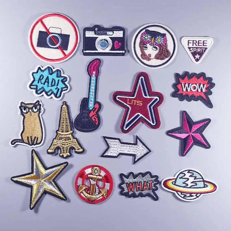 Камера planet cat what wow girl star Iron On вышитая нашивка одежда с мультяшным значком