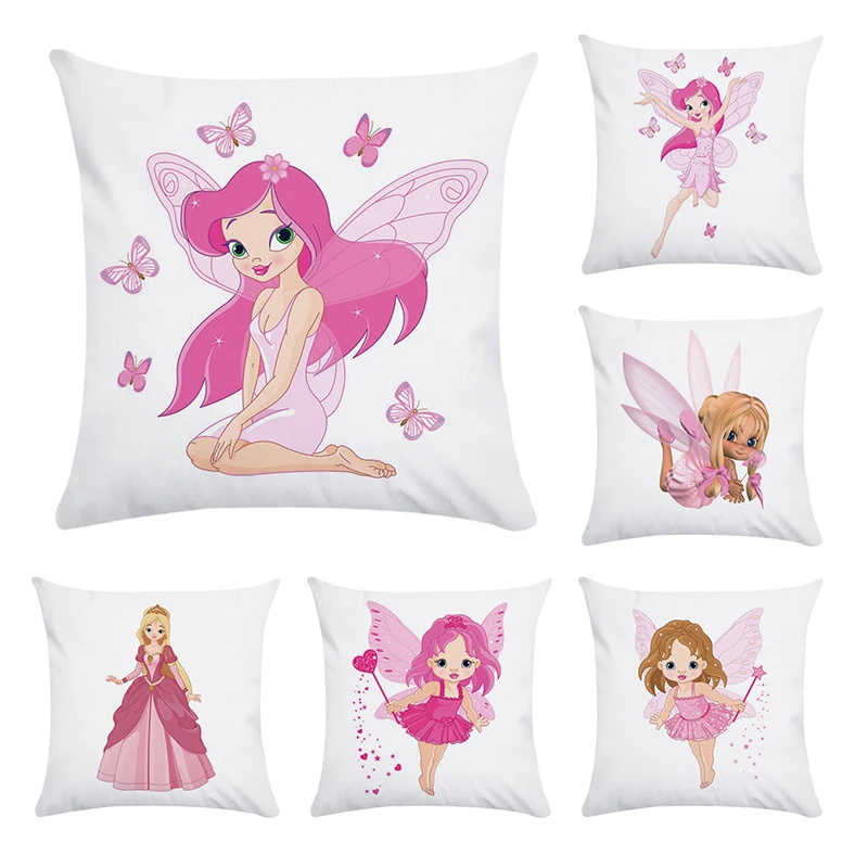 

Fresh Style Cartoon Bird Beautiful Tree Leaf Flowers Unicorn Fairy Tale Cushion Cover Decor Sofa Throw Pillow Case CR078