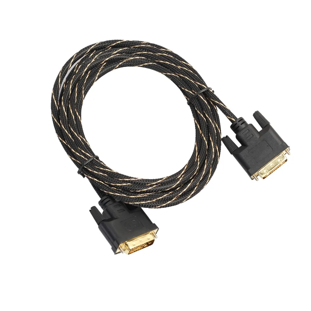 REXLIS ЖК-дисплей Цифровой Монитор DVI D к DVI-D Золото Мужской 24+ 1 Pin Dual Link ТВ кабель для TFT 0,5 м/1 м/1,8 м/3 m/5 m/10 m/15 m