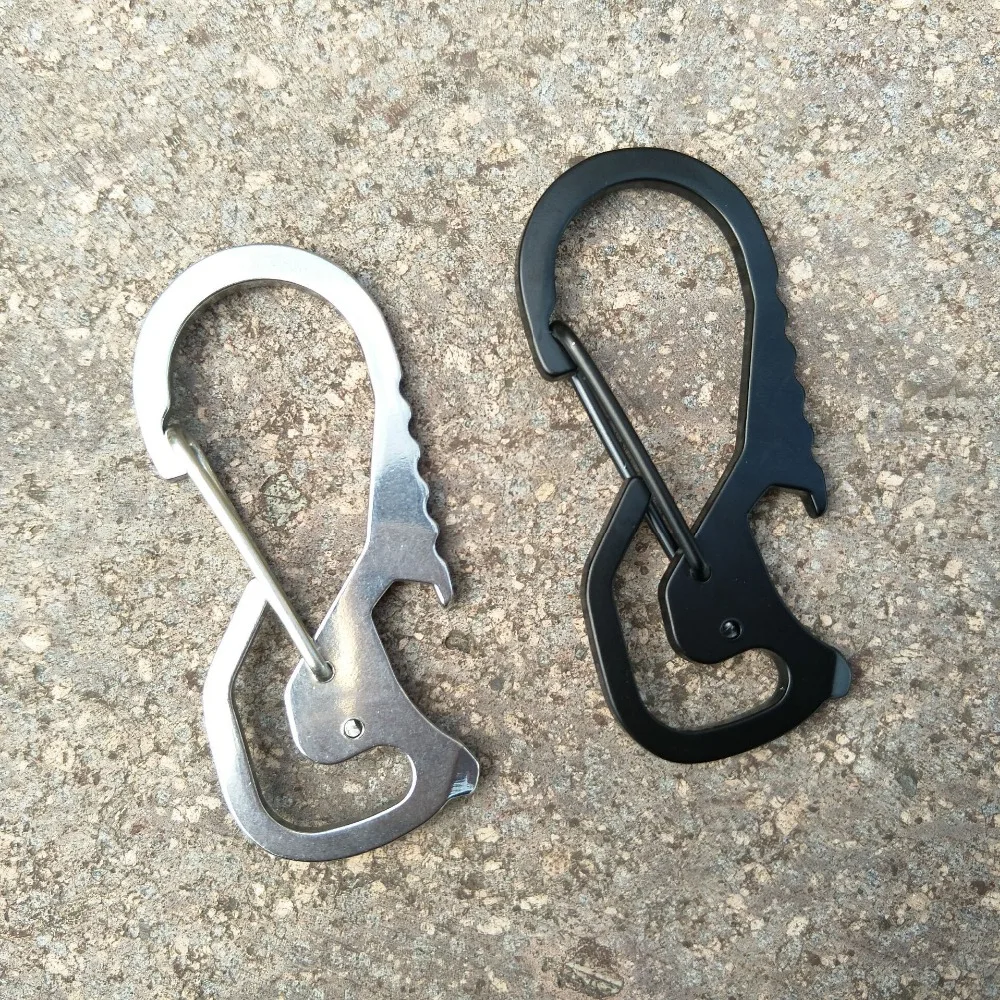 

Bottle Opener Climbing Clasp Screwdriver Multi - function Tools EDC Outdoor Camping Waist Keychain Stainless Steel Keychain