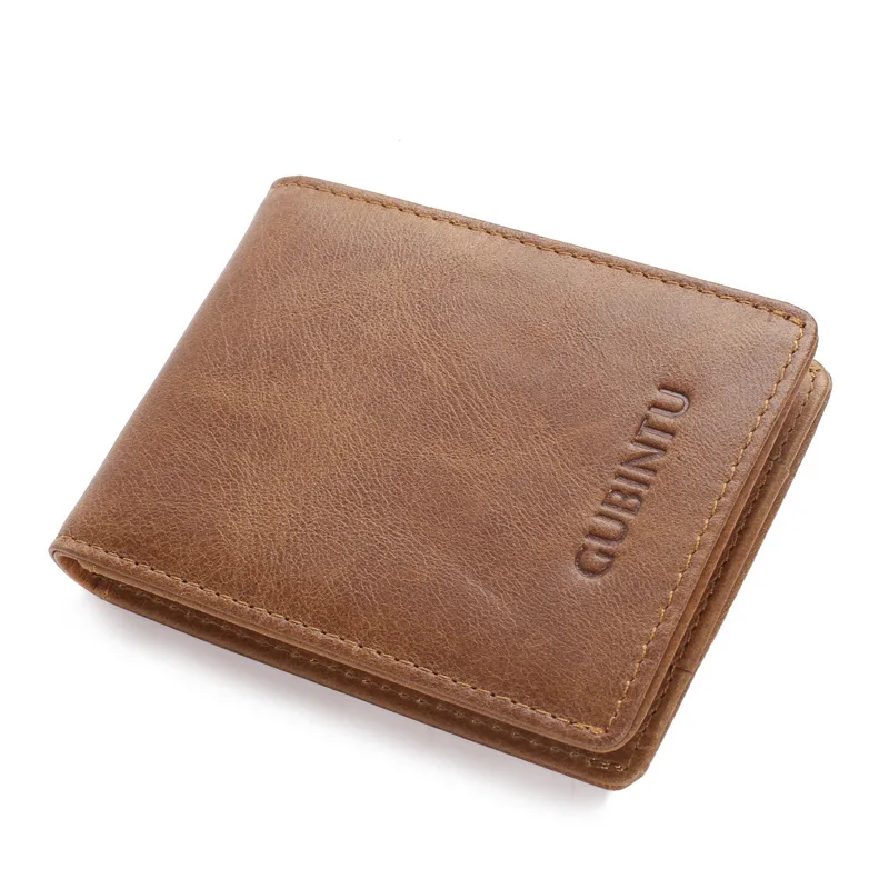 

GUBINTU Front Pocket Wallet Minimalist Wallets Genuine Leather Slim RFID Blocking Card Wallet Men's Card Holder Free Shipping