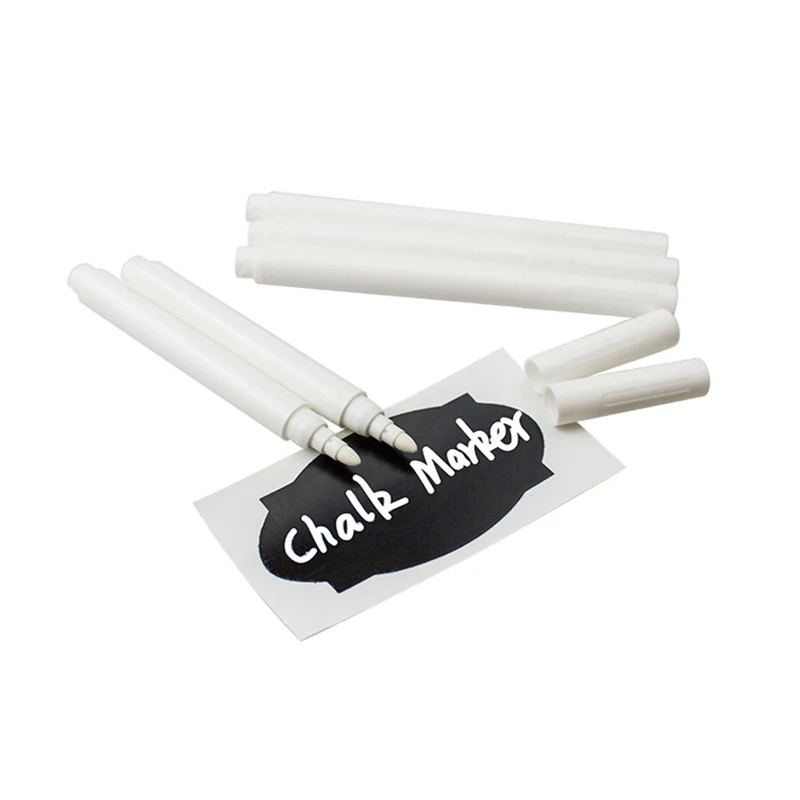 

For Sticker 4pcs White Liquid Chalk Pens Kids Room Blackboard Kitchen Jar Convenient Removable Mark Pens Sticker Kids Toys