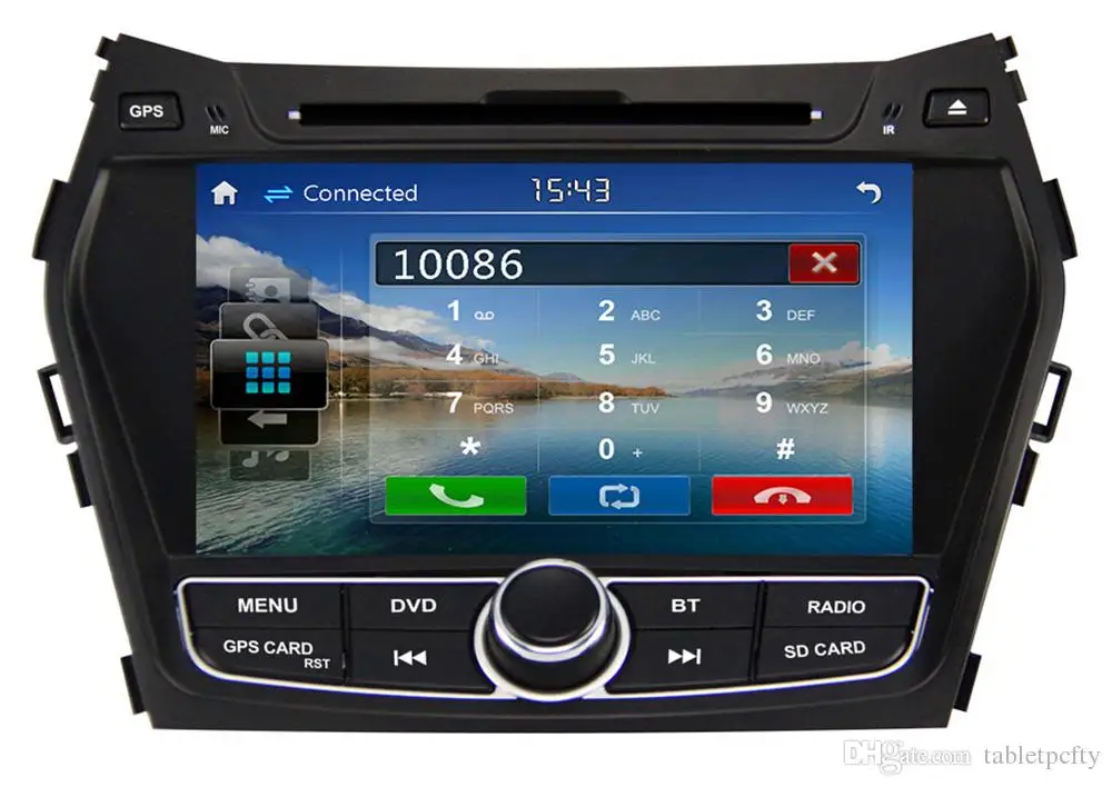 " Автомобильный dvd-плеер с gps(ОПТ), аудио Радио стерео, USB/SD, AUX, BT/tv, автомобильный мультимедийный головной убор для hyundai IX45/SANTA FE 2013