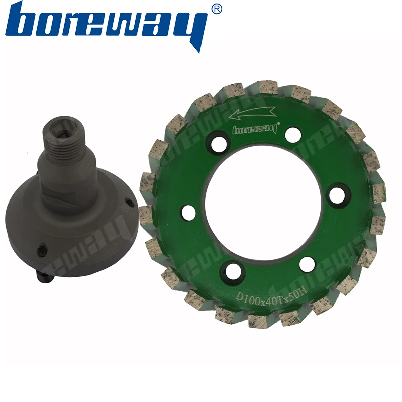 

D100x40Tx50H Diamond Gauging Stubbing Wheel With 75mm Alex Wheel On CNC Machine