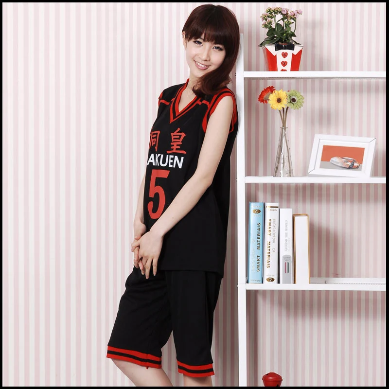 KIGUCOS Аниме Kuroko no Basuke GAKUEN No.5 Aomine Daiki костюм для косплея баскетбольный трикотаж