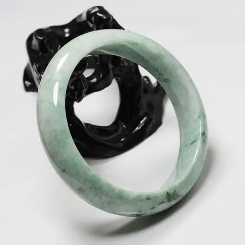 

2496 Certified Grade "A" Natural Green Jadeite Jade Gems Bangle Bracelet