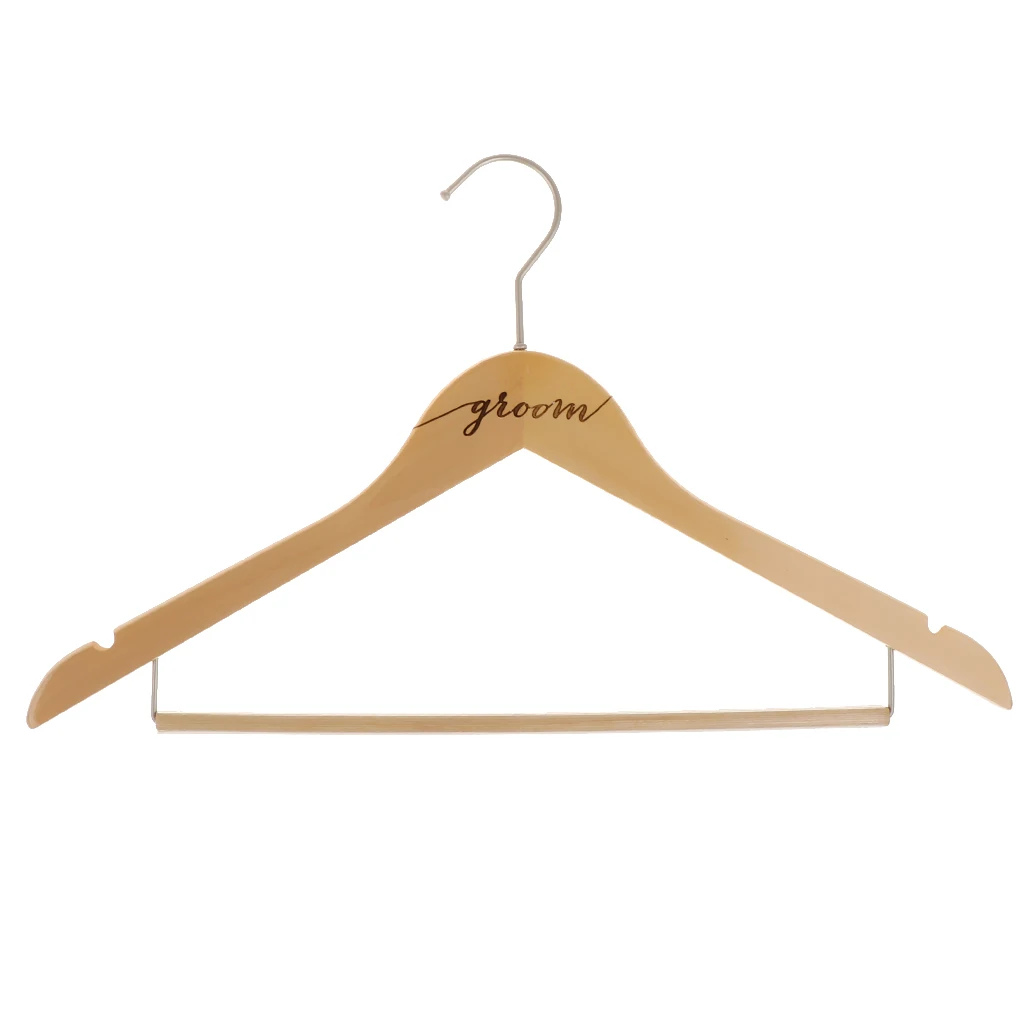 Vintage Engraved Wedding Wooden Hanger Wardrobe Organizer Bride/Groom/Bridesmaid/Groomsman/Darling Wife/Loving Husband