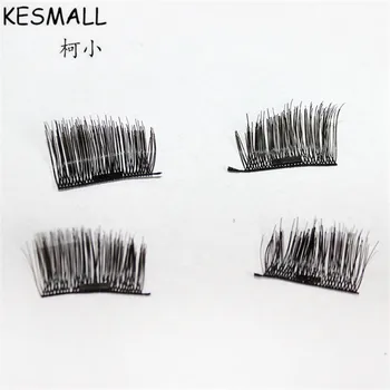

KESMALL 3Pair Magnetic False Eyelashes Makeup Tools Handmade Natural Long Magnet Eyelash Cross Thick Eye Lashes Extension CO599