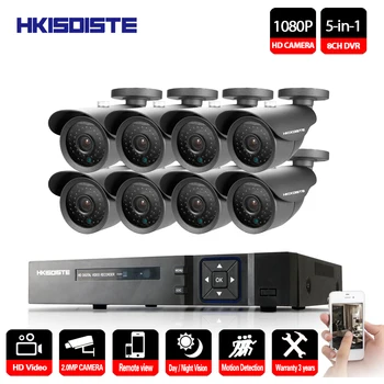 

High Quality 1080P HD Outdoor Security Camera System 1080P HDMI CCTV Video Surveillance 8CH 2MP AHD DVR Kit HDD AHD Camera Set