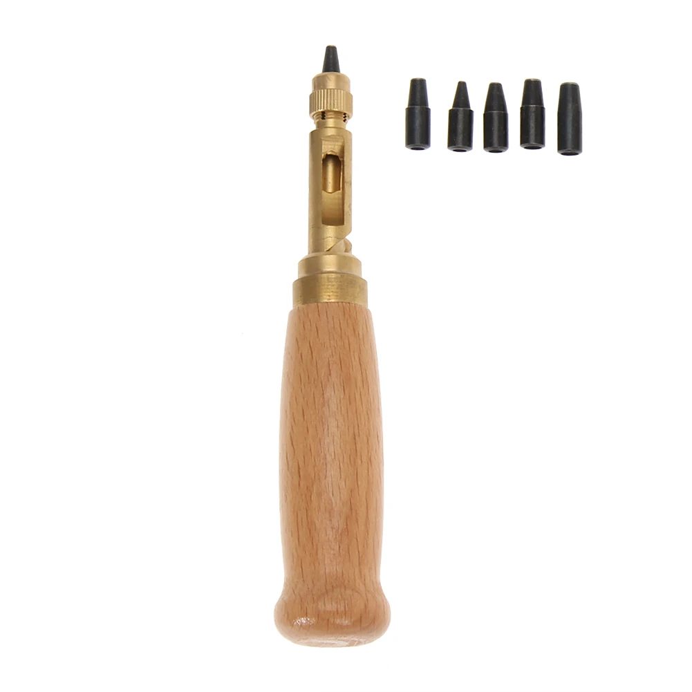 

Auto Leather Tool 1.5 - 4mm Screw Hole Punch Book Drill Craft Hand Tool Set Leather Craft 6 Tip Size