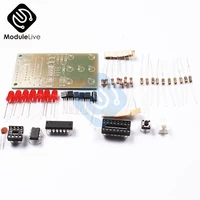 Kit de bricolage technique LED électronique amusant, dés électroniques CD4017 NE555, LED rouge 5mm, 4.5-5V, ICSK057A 2