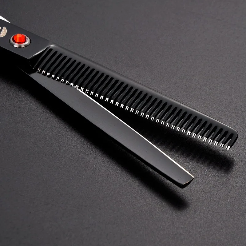 7.0 inch Professional Pet dog Grooming Scissors Hair Cutting set StraightThinning & Curved scissors 4pcs set with comb (8)