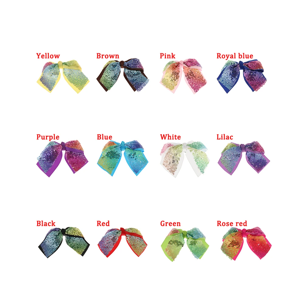 1 шт. большой бантом Девушки заколки атласной лентой hairbands девушка заколка