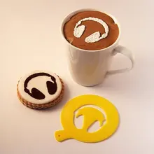 Пользовательские Акрил Кофе трафарет наушники, Cookie трафарет, торт трафарет