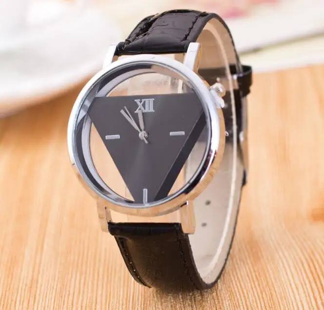 

2017 Unique Design Quartz Analog Hollow Style WristWatch Woman fashion ladies Casual Leather Strap watch Female Girls clock