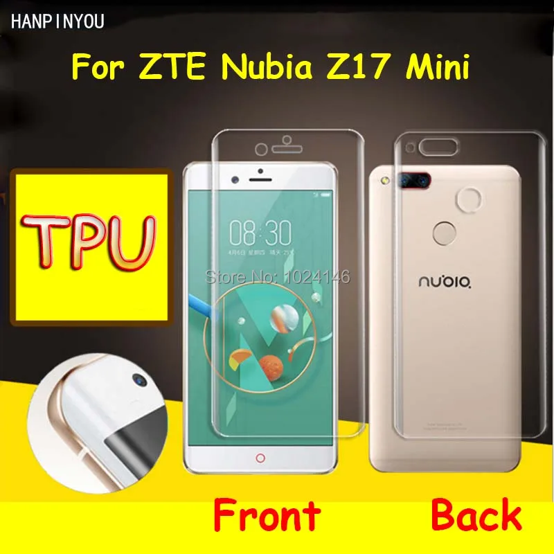 

Front/Back Full Coverage Clear Soft TPU Film Screen Protector For ZTE Nubia Z17 Mini , Cover Curved Parts (Not Tempered Glass)