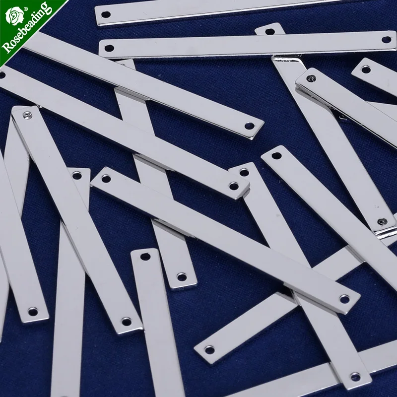 Латунная прямоугольная штамповочная заготовка 2 &quotx 1/8&quot(50x5 мм) с отверстиями