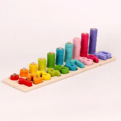 Быстро раскупаемый 1 комплект деревянный Монтессори игрушки подсчета геометрический Форма познания матч раннее развитие ребенка учебных пособий математические игрушки D132 - Цвет: Type  D