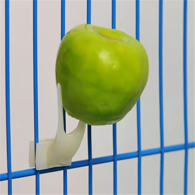 

New 2Pcs Birds Parrots Fruit Fork Pet Supplies Plastic Food Holder Feeding On Cage Pet Supplies Fruit Snacks Fork Free Shippping