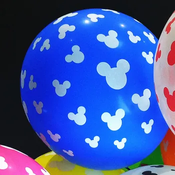 

100P Latex Ball 12inch Black Mickey minnie head Latex Balloons Birthday Wedding Globos Party Decoration Air Ballons Kid Toys