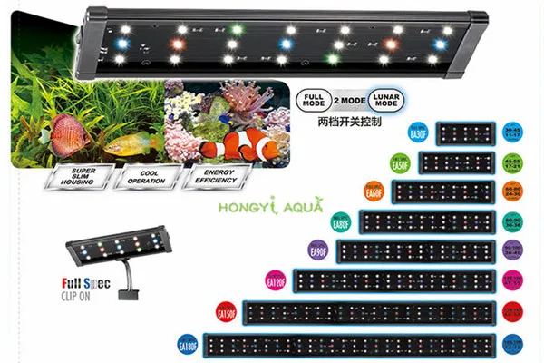 100-240V 30-45/45-55/60-80/90-100/120-140 см аквариум 4 цвета светодиодный светильник ing садок для рыбы светильник с лампой выдвижной кронштейны