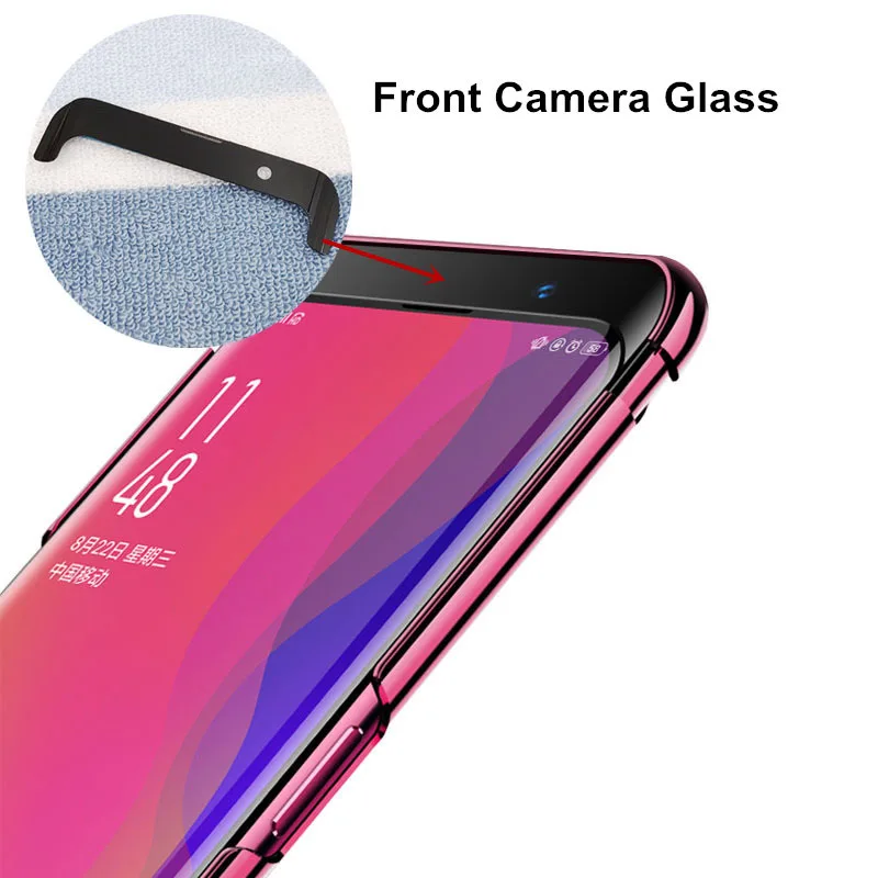 Задний объектив задней камеры чехол для OPPO Find X фронтальная мини-камера стеклянная линза с клейкой Замена ленты