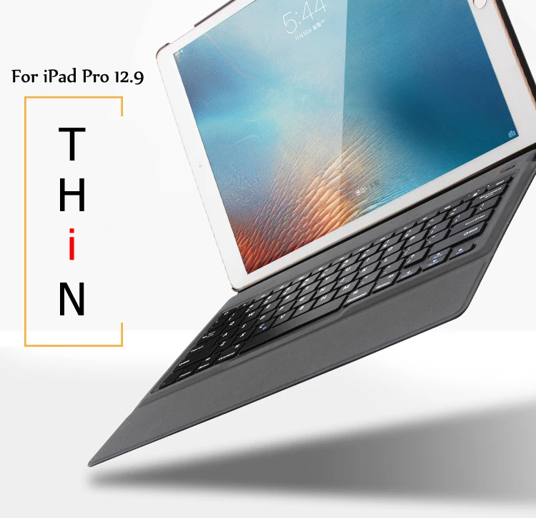 

For iPad Pro 12.9 2015 Edition / 2017 Edition New Ultra thin Wireless Bluetooth Keyboard Case Cover
