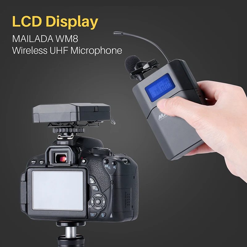 Mailada WM8 беспроводной UHF DSLR камера микрофон системы на камера ...