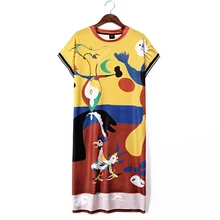 

Dress Female Cute 3D printing Bird brand large size women's Casual Sexy Beach Dress mesh breathable Harajuku Summer Dresses