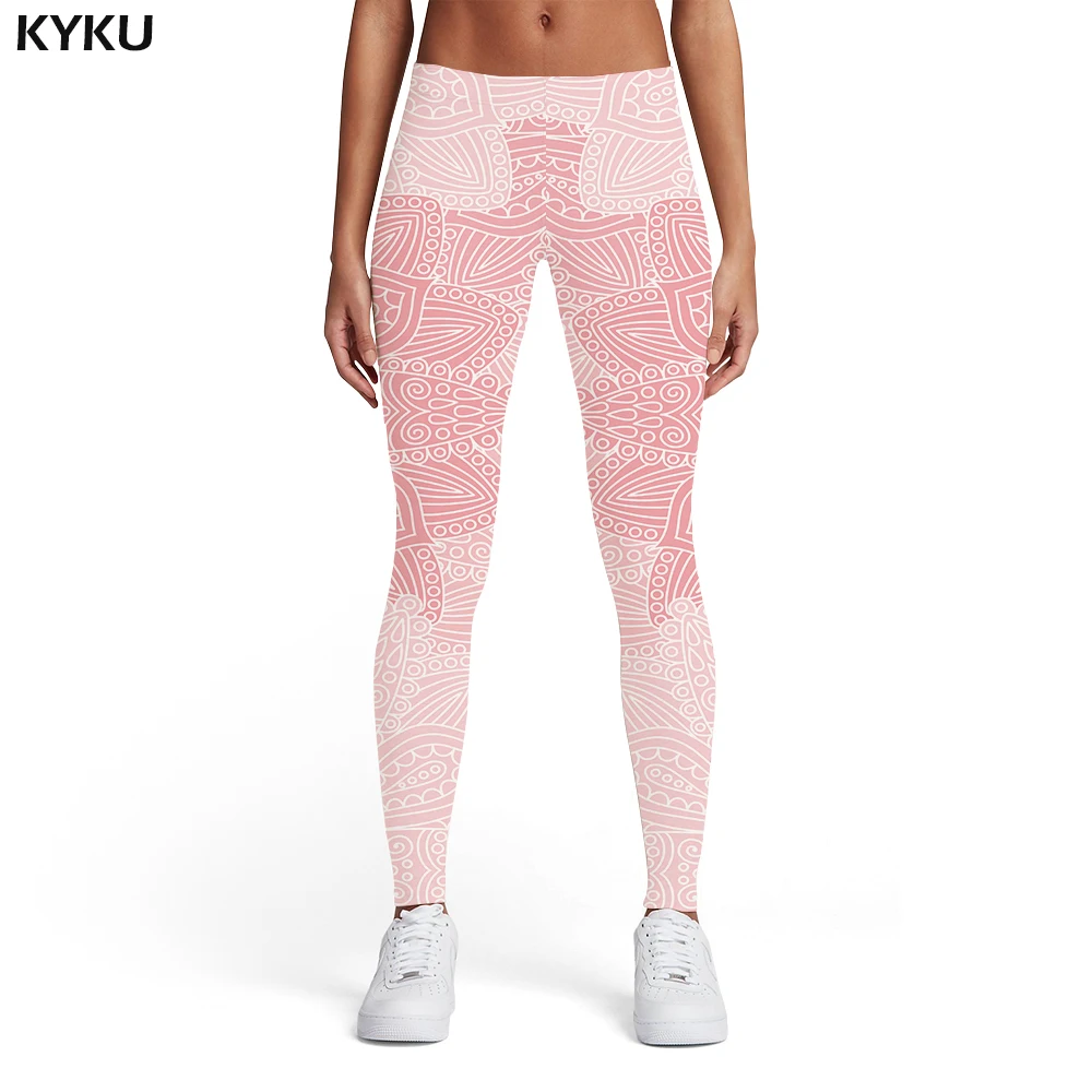 KYKU Psychedelic Leggings Women Pattern Ladies Colorful Sport Art Elastic Vintage Spandex Womens Leggings Pants Fitness aerie leggings